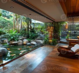 empty-luxurious-thai-spa-interior-featuring-a-serene-treatment-space-elegant-massage-room-with-modern-cozy-design-concept-of-spa-experiences-relaxation-wellness-health-photo